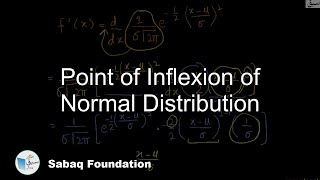 Point of Inflexion of Normal Distribution