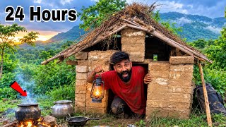 I Tried to Survive 24 Hours in This Hut… BIG MISTAKE! 🥹