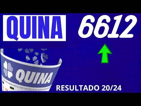 Quina 6612 - Resultado da Quina de Hoje Concurso 6612