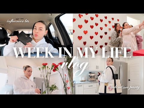 WEEK IN MY LIFE 🤍 hot rollers tutorial, hosting a galentines party, kitchen reset + more !