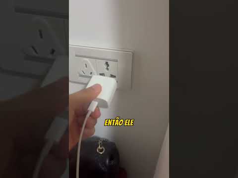 Ele tentou… e o carregador não quis 😳🔌