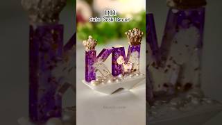 DIY Personalized Resin Gift 👑💜 | Cute Desk Decor Idea #shorts  @Kalyaniscorner