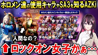 【スト6】ホロメン達の使用キャラを知ったりSA3を見るあずきち【ホロライブ切り抜き/AZKi】