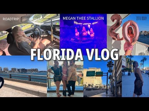 FLORIDA VLOG | 20th Birthday, Megan Thee Stallion, Cross Country Roadtrip