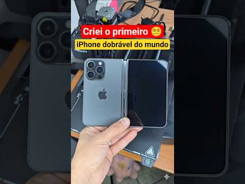 fiz um iPhone dobrável raro #shorts #short #ytshorts #apple #iphone #viral #fyp #ios #celular #fypp