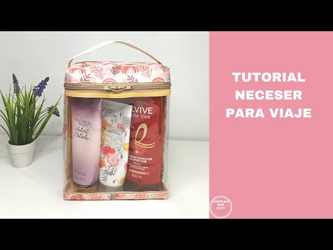 DIY - TUTORIAL DE NECESER PARA VIAJE - Estuche con visor - neceser de viaje