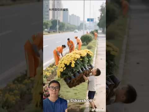 Cậu bé giúp mọi người trồng hoa #trendingshorts #trendingvideo #shorts #shortsviral #viralshorts