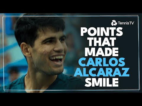 Tennis Points That Made Carlos Alcaraz Smile 😊