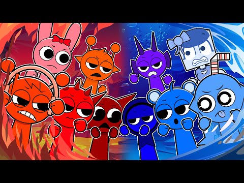 SPRUNKI: FIRE AND ICE WARS! | Incredibox Sprunki Animation | Awesome toon