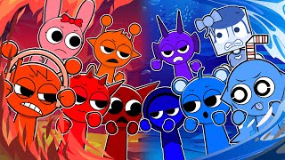 SPRUNKI: FIRE AND ICE WARS! | Incredibox Sprunki Animation | Awesome toon