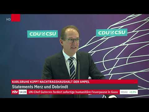 LIVE: Statement der Union zum Urteil des Bundesverfassungsgerichts über den Nachtragshaushalt