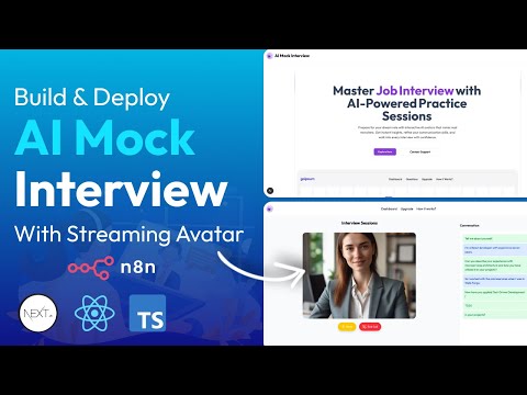 Build & Deploy Full Stack AI Mock Interview NextJs App using React, n8n, Convex, ArcJet, Akool