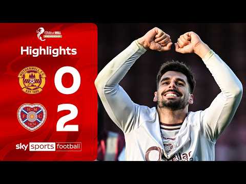 Braga and Miller guide Hearts to victory! | Motherwell 0-2 Hearts | Scottish Premiership Highlights