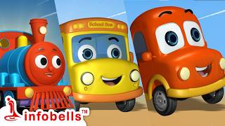 ರೈಲು ಬಂತು ರೈಲು ಬಂತು - Magic Surprise Eggs Vehicle Song | Kannada rhymes for Children | Infobells