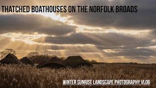 Thatched Boathouses on the Norfolk Broads.