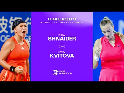 Diana Shnaider vs. Petra Kvitova | 2023 Ningbo Quarterfinal | WTA Match Highlights