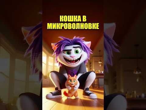 КОШКА В МИКРОВОЛНОВКЕ в нейросети #aiart #мультик #dalle3 #кот #юмор #chatgpt #ai #cats