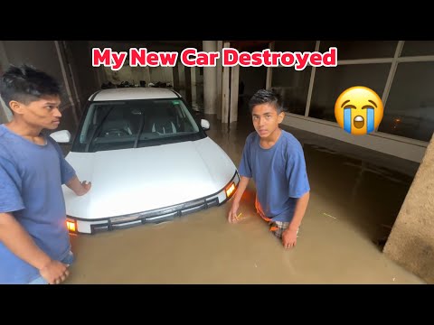 Our New Car is Destroyed 😢 Flood in Nepal | Creta Facelift 2024 #nepalfloods