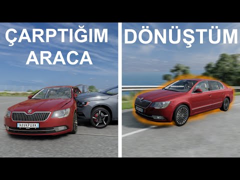Beamng Ama Çarptığım Araca Dönüşüyorum! │ Beam.ng Drive