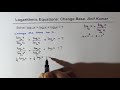 Solving Logarithmic Equations with Different Bases