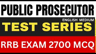 Public Prosecutor Exam Test Series For Railway Exam
