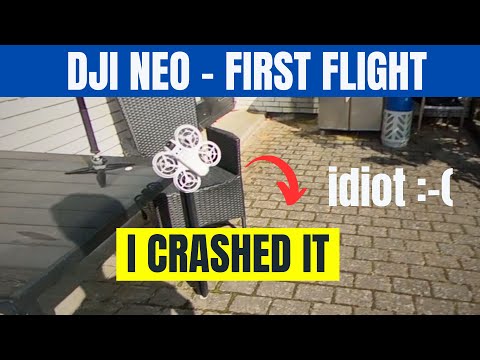 DJI Neo First Flight and I CRASHED IT 😨