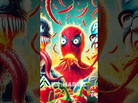 Chili Pepper Challenge 🌶️😂 Best Hero Spider-Man vs Venom #spiderman #marvel