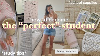 how to become the "PERFECT" student 💌 study tips, back to school supplies, straight A energy