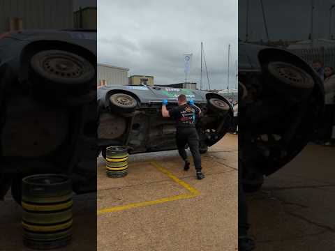 STRONGMAN FLIPS ENTIRE CAR #Strongman #CarFlip #Competition