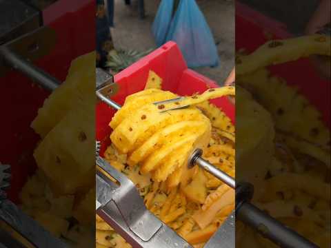 This Unique Way to Cut Pineapple Will Blow Your Mind! - Fruit Cutting Skills!