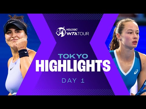 Andreescu & Fernandez on court in Tokyo; Sonmez features on Day 1 | WTA Match Highlights