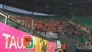 Śląsk Wrocław - Zagłębie Lubin - doping kibiców ZL