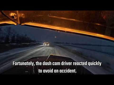 Skilled Trucker Clears Tight Gap | Truck Forced Off Road | Trucker Has Medical Issue, Loses Control