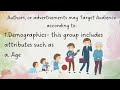 Target Audience Analysis and Inference