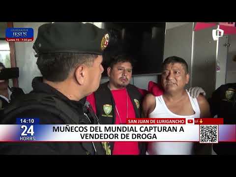 Agentes Terna se disfrazan de “muñecos del mundial” y capturan a vendedor de droga