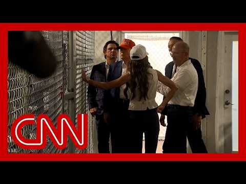 Trump tours Florida's controversial new migrant detention center