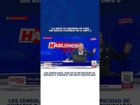 🔴🔵Nicolás Lúcar: La gente de izquierda no tiene que buscar culpables, fue su incapacidad de juntarse