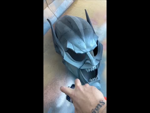3D printed Green Goblin helmet Spider-Man No Way Home mask Cosplay prop making/ printing FDM printer