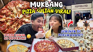 MUKBANG PIZZA SULTAN VIRAL!! TOPPING SEGUNUNG, JUALAN DI PERUMAHAN!? | JEROME HARUKA VLOG
