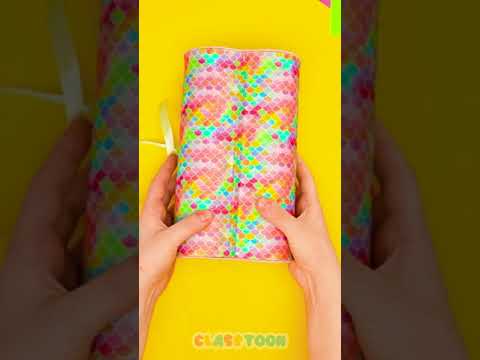 Hey Kids 🦄✨ Let’s Make A Rainbow Pencil Case! So Colorful! 🌈✏️ #kidscrafts #kidsvideo #schoolcrafts