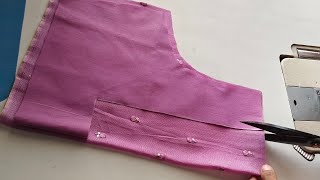 Blouse design cutting and stitching. Back neck design. Blouse designs.