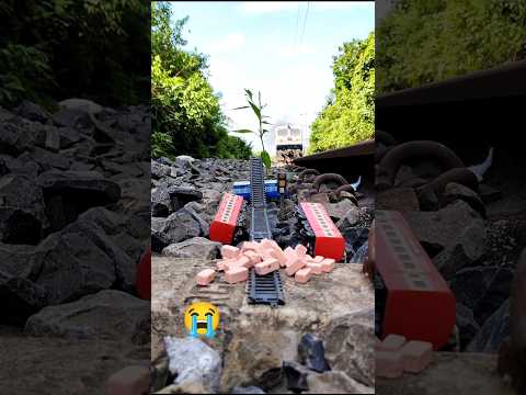 Miniature Train Accident Diorama 🚂 | Creative Railway Setup with Bricks