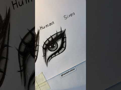 Eye drawing. (Vampire, human and siren) #howtodraw #art #drawing #artist #shorts