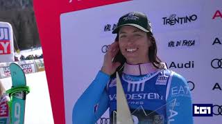 In Val di Fassa: 1 Elena Curtoni, terza Zenere