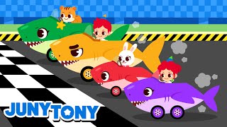 Balapan Seru Mobil Hiu Pelangi! 🦈｜Mobil Hiu Pelangi｜JunyTony Bahasa Indonesia