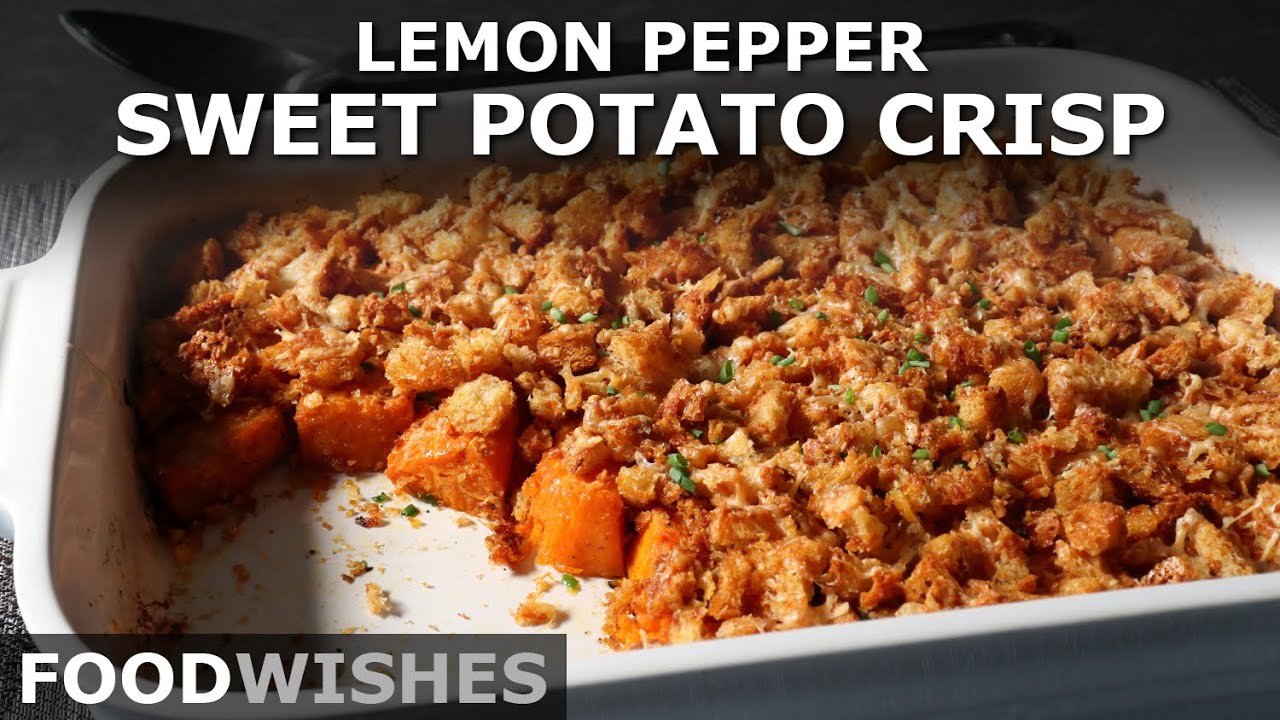 Lemon Pepper Sweet Potato Crisp - Easy Thanksgiving Casserole