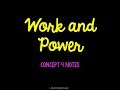 Exploring Work and Power in Energy Concepts