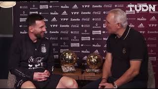 Entrevista EXCLUSIVA A Leonel MESSI Desde Miami 2022 Intercambio de balon de Oro