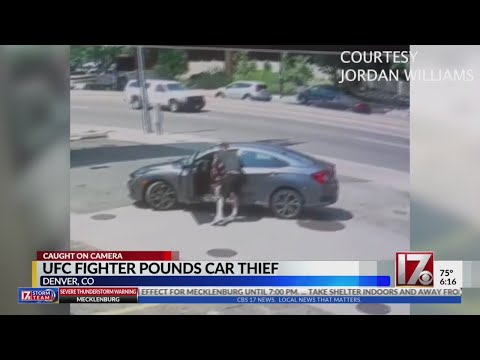 Thief tries stealing UFC fighter's car, quickly learns he made a big mistake
