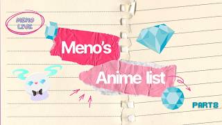 【Chatting】Meno's Anime List (Part8)【Ibuki Meno】